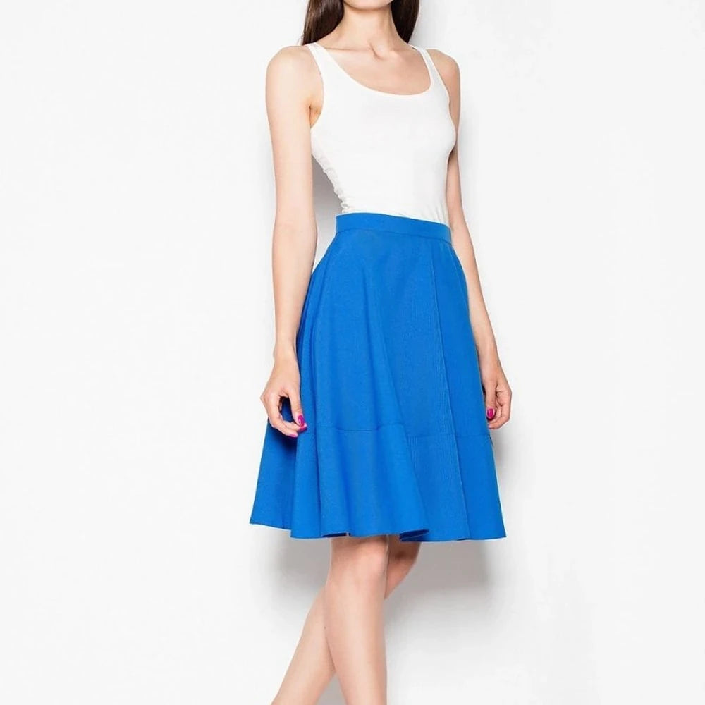Pleated Skirt with Wide Belt