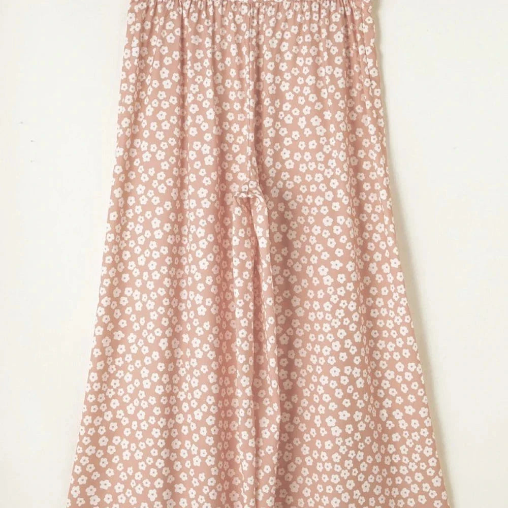 Floral Wide Leg Pants - 100% Polyester