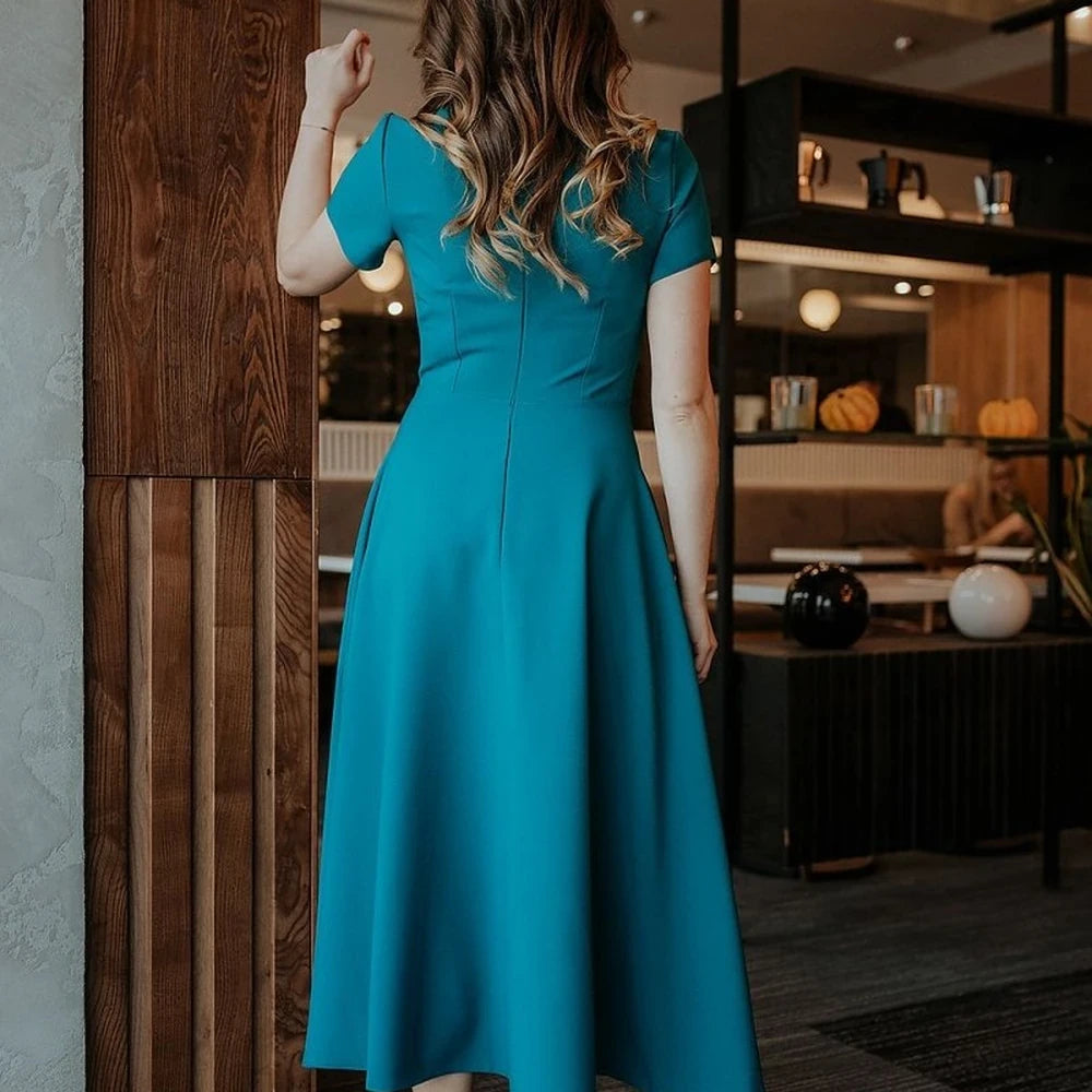 Long Sleeve Day Dress with Zipper
