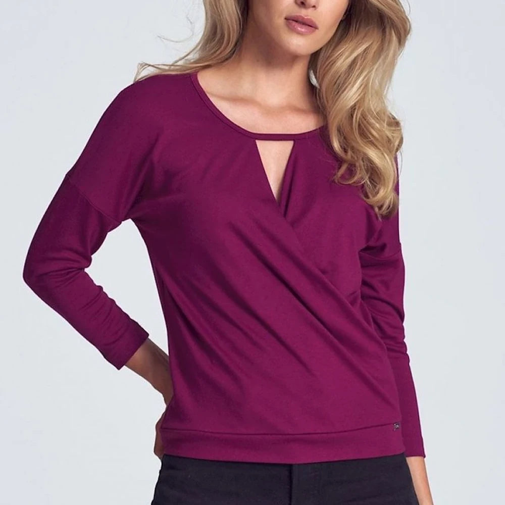 Chic Envelope Neckline Blouse