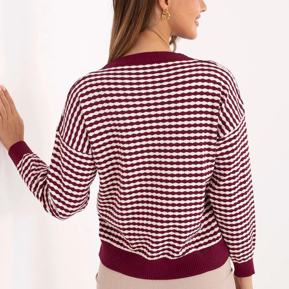 Striped Knit Sweater