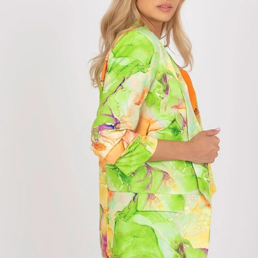 Women's Colorful Blazer with 3/4 Sleeves
