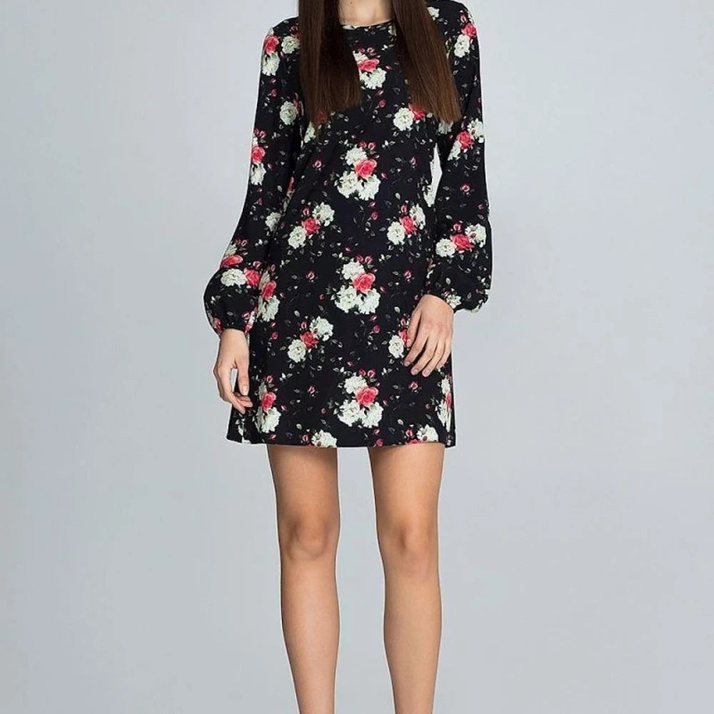 Floral Print Long Sleeve Dress