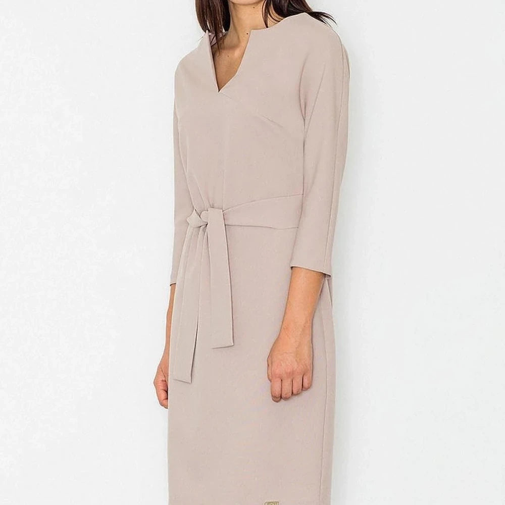 Midi Dress with Belt