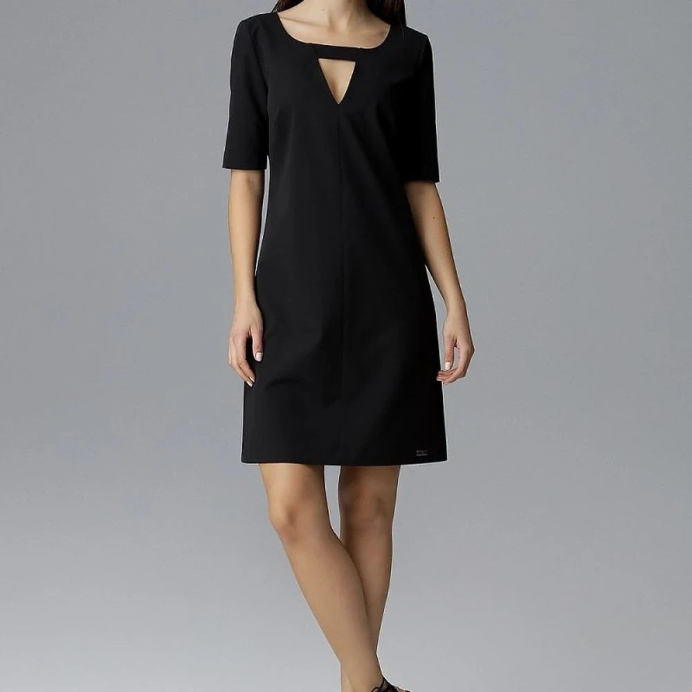 Casual Day Dress with 3/4 Sleeves