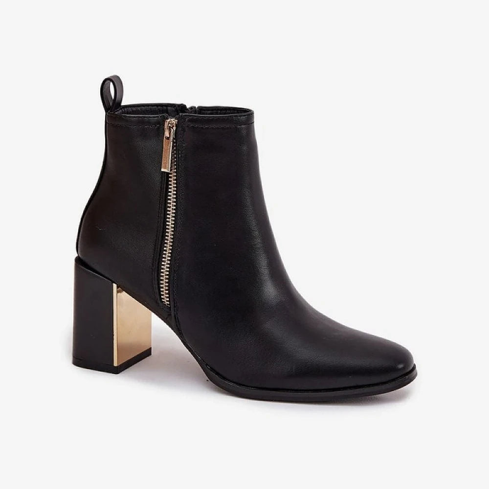 Women's Black Heel Ankle Boots