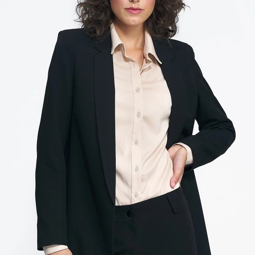 Elegant Lined Blazer Jacket