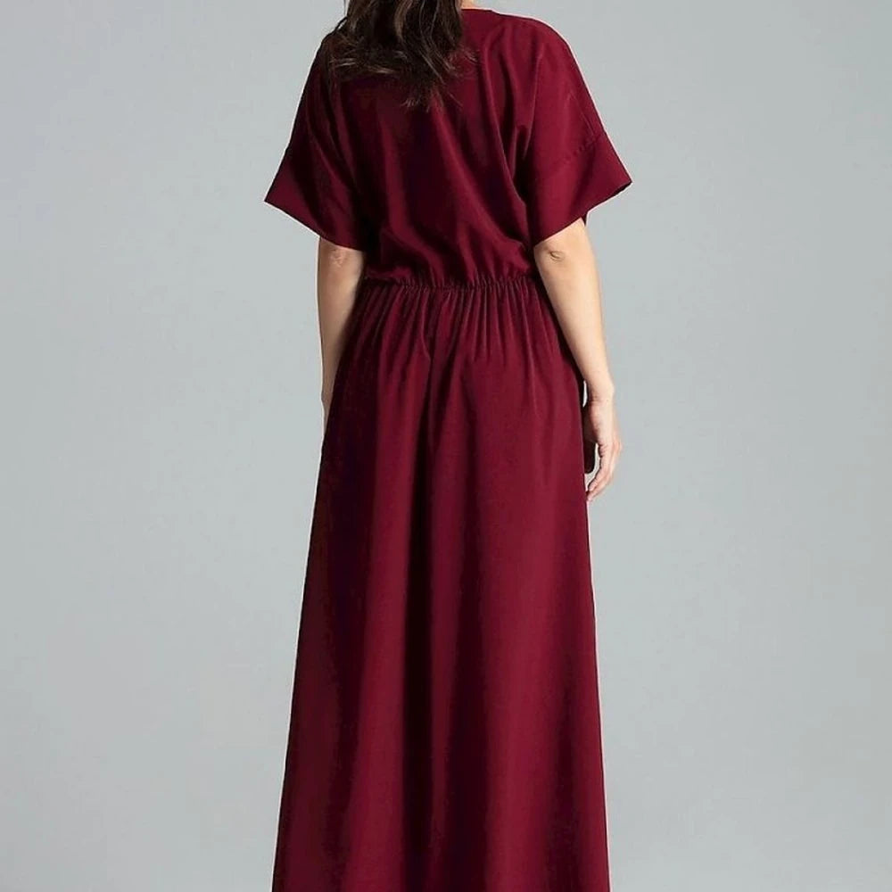 Long Floral Dress with Kimono Sleeves