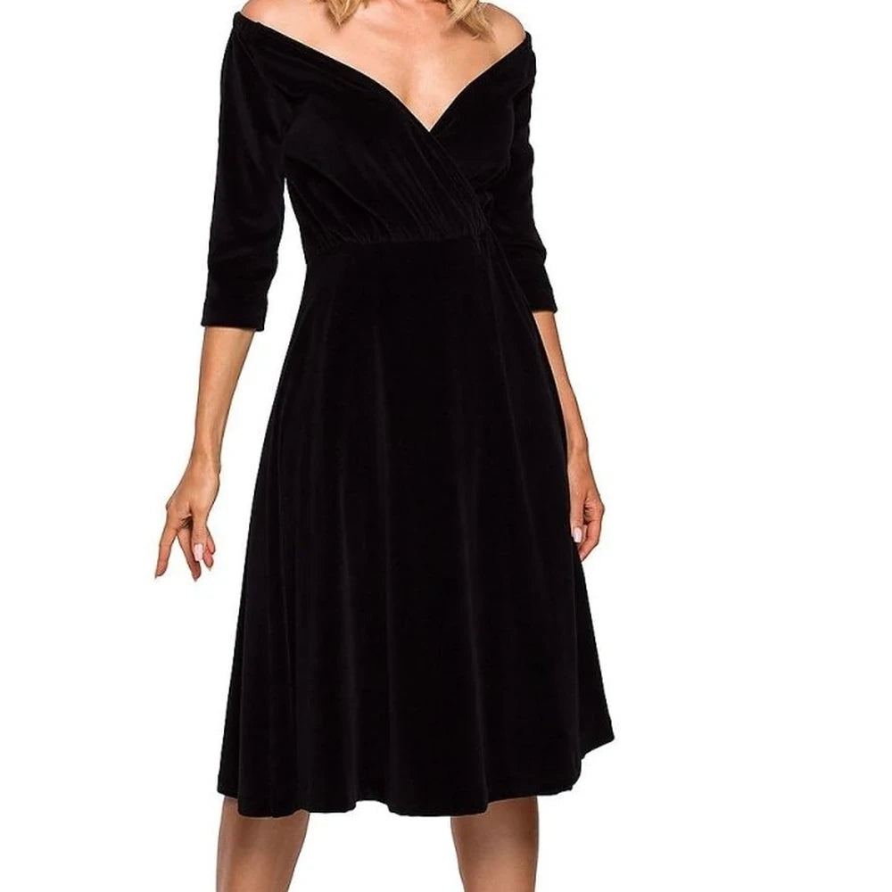 Flared Layered Midi Dress