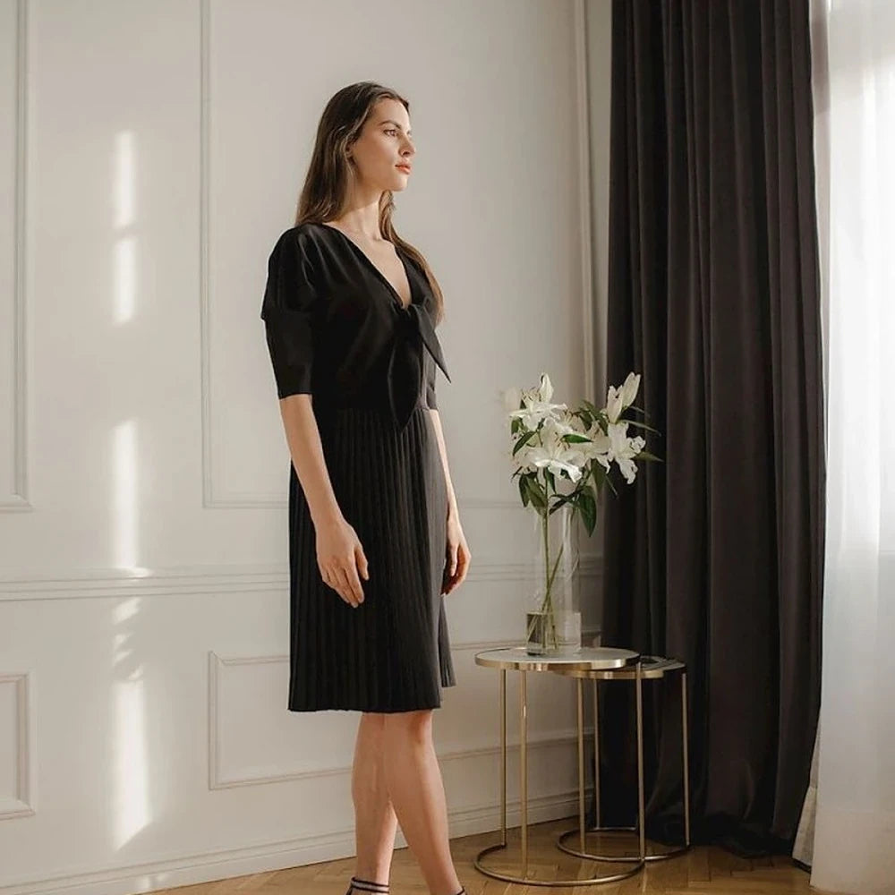 Midi Cocktail Dress with Kimono Sleeve