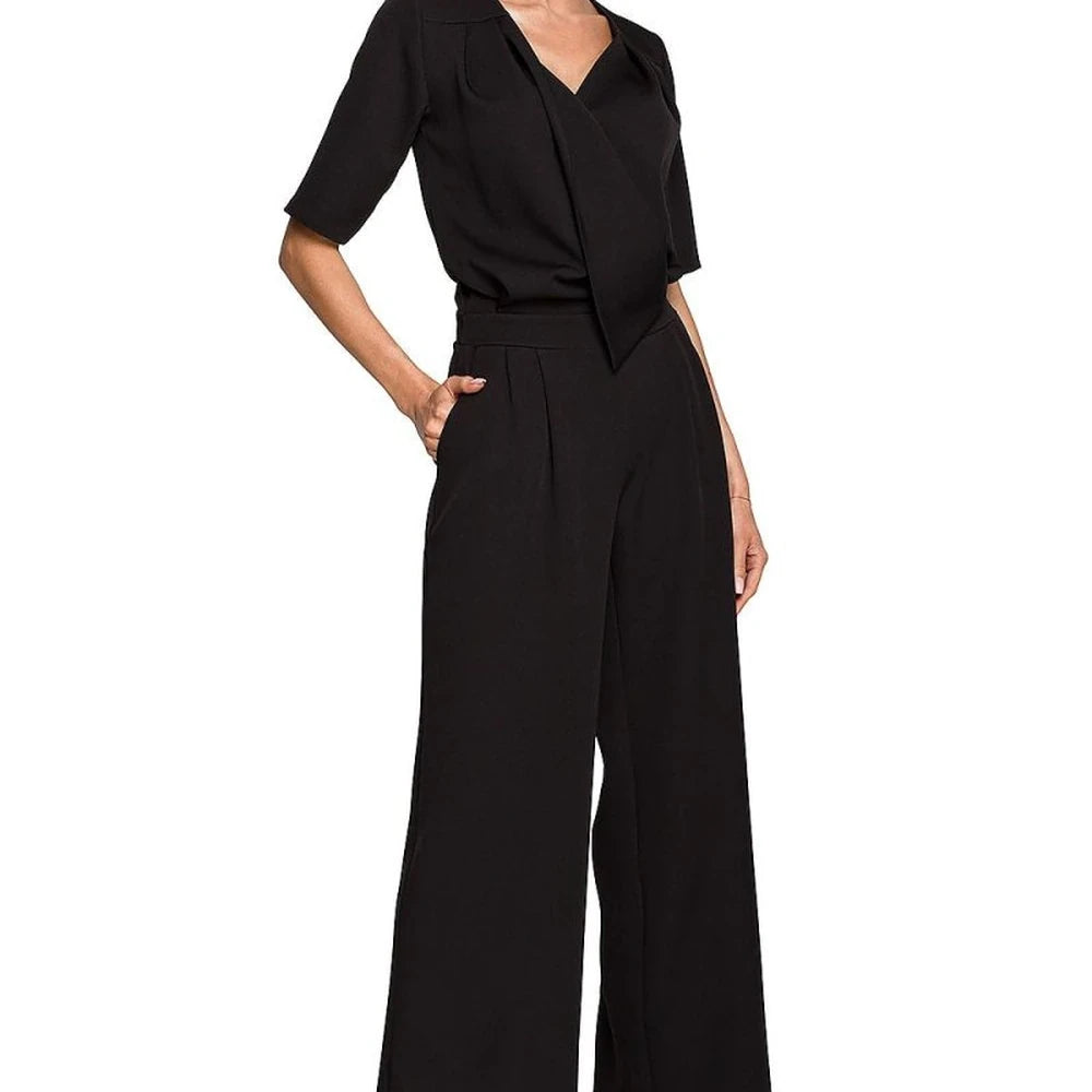 Wide Leg Trouser Suit with Elbow Sleeves