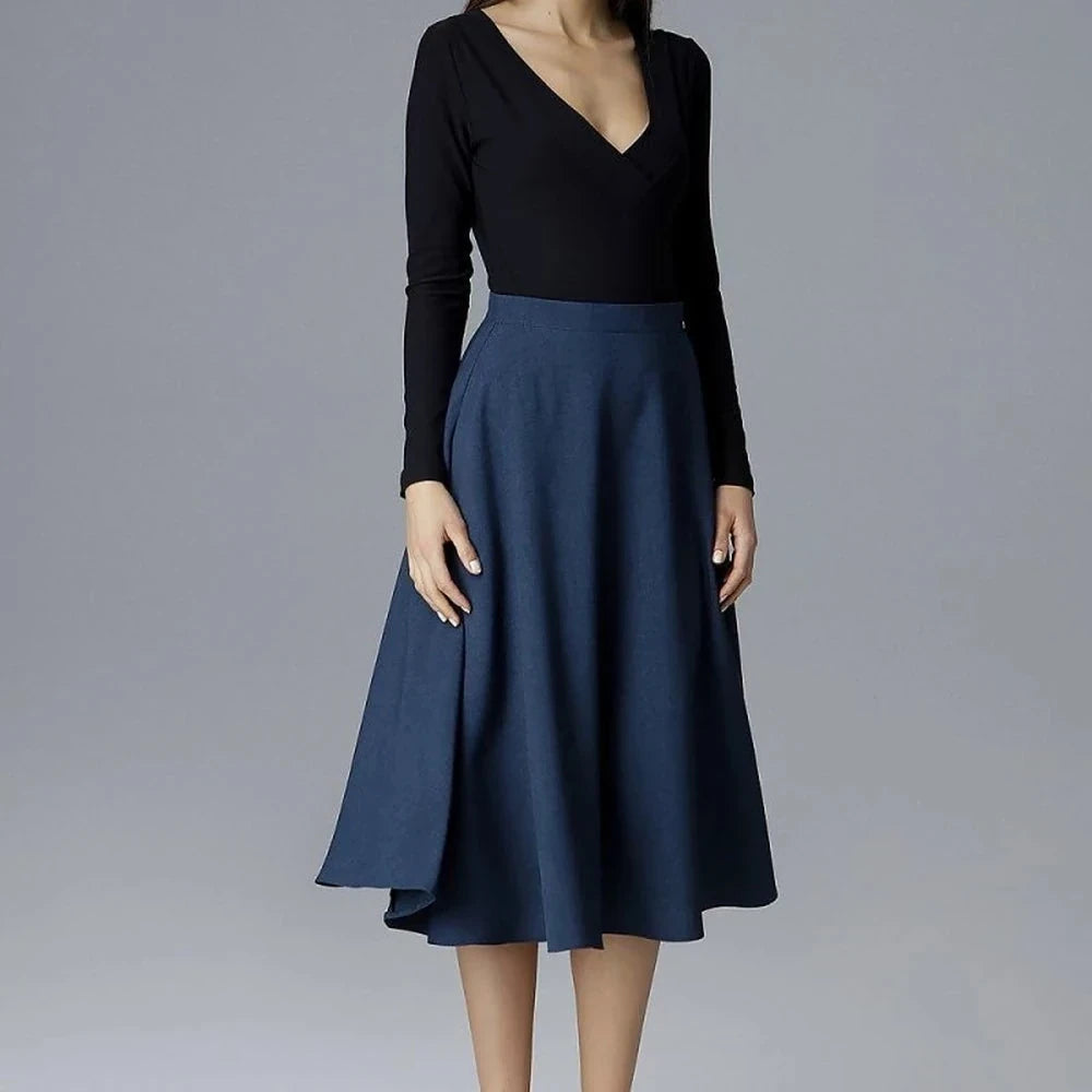 Belted Flared Skirt