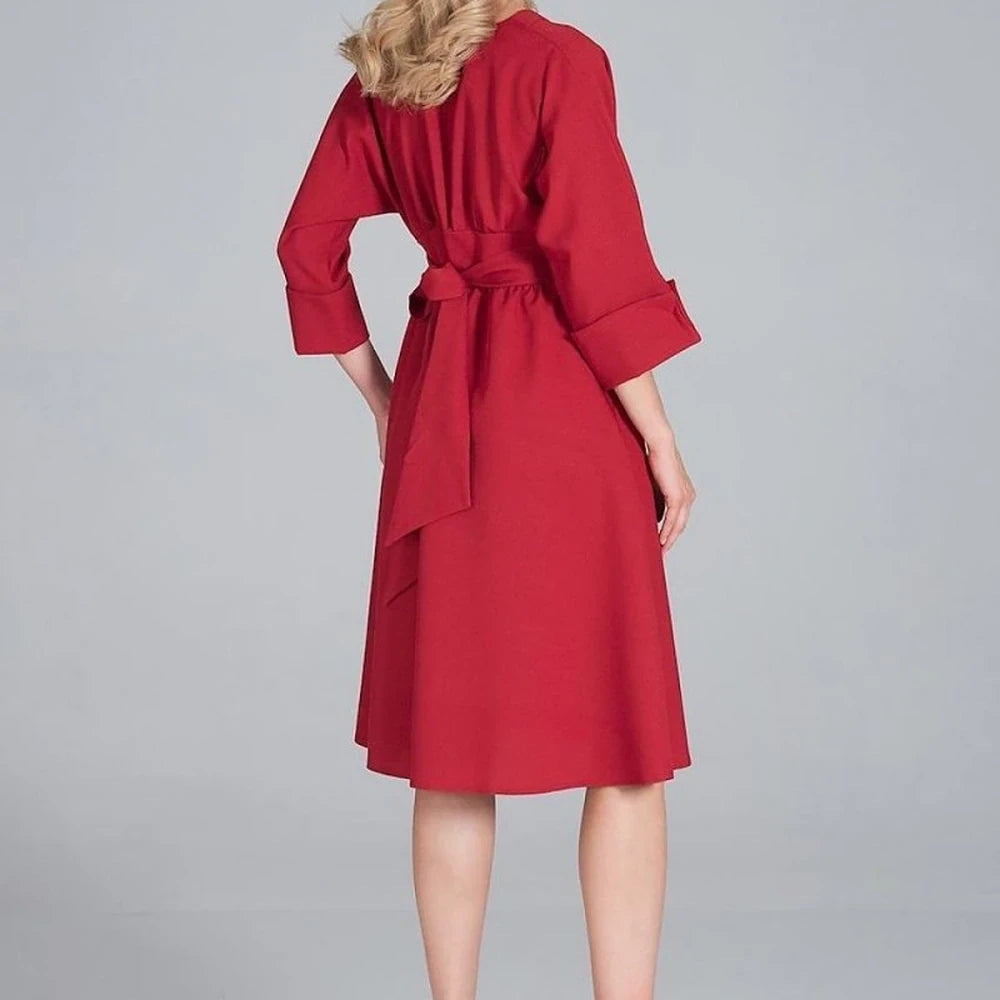 Midi Dress with Kimono Top