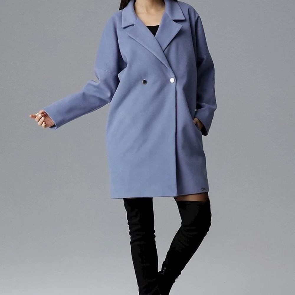 Loose Kimono Sleeve Double-Breasted Coat