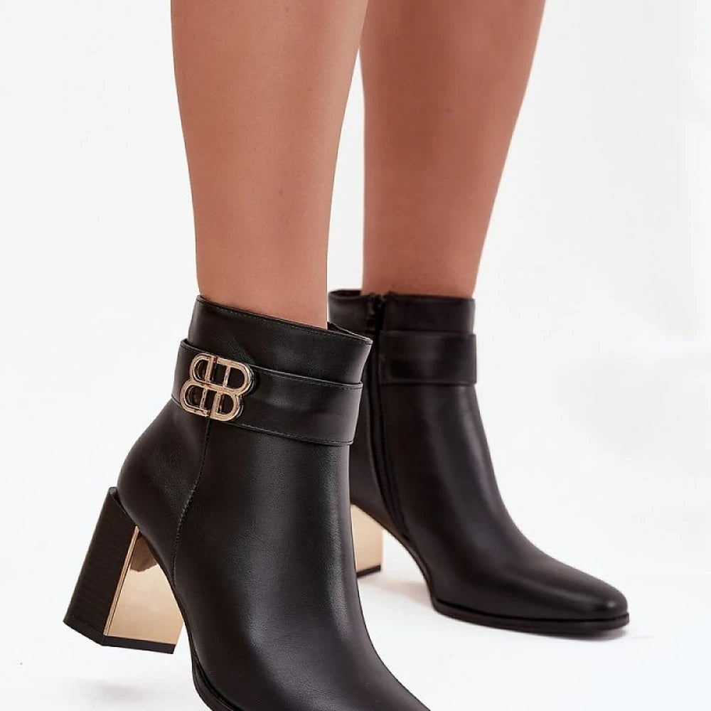 Women's Ankle Boots with Column Heel