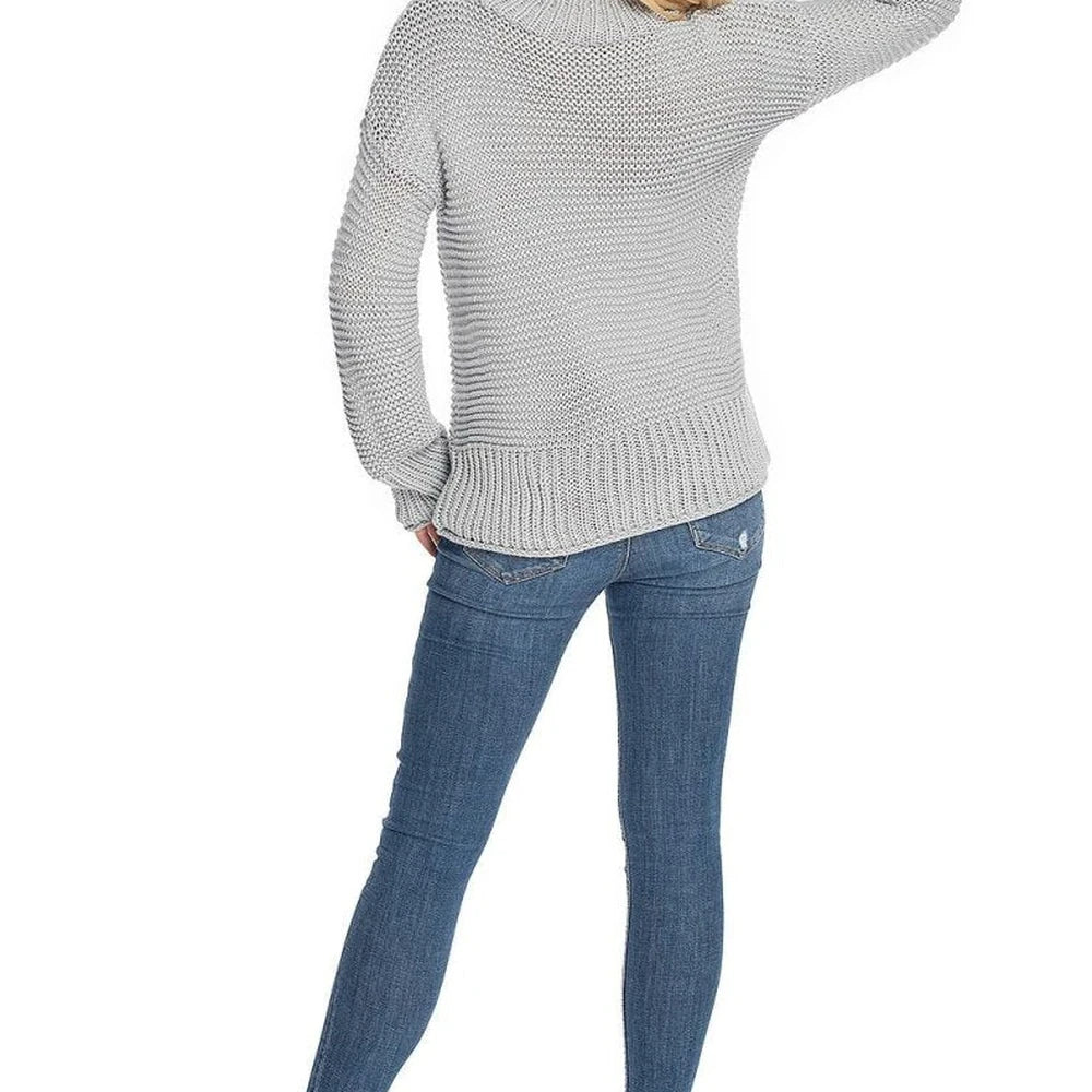 Loose Sleeve Stand Collar Sweater