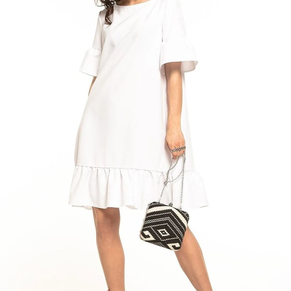 Mini Dress with Bow and Frill