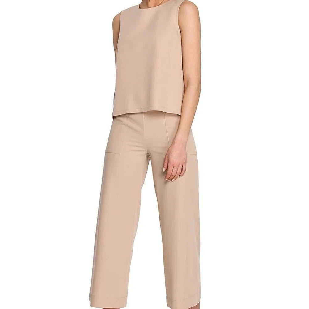 Sleeveless Trapeze Blouse