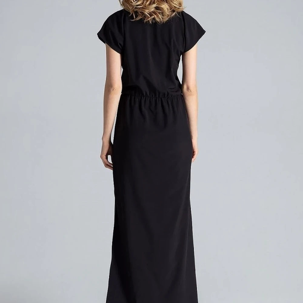 Light Maxi Dress with V-Neck