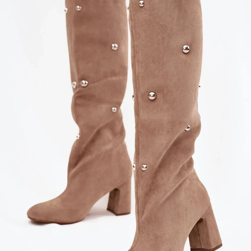 Women's Suede Heel Boots