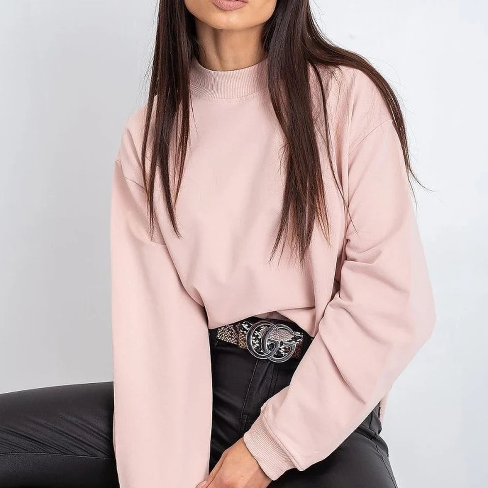 Women's Long Sleeve Stand Collar Sweatshirt