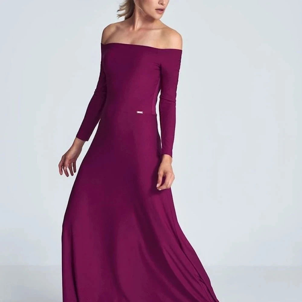 Black Maxi Dress with Long Sleeves