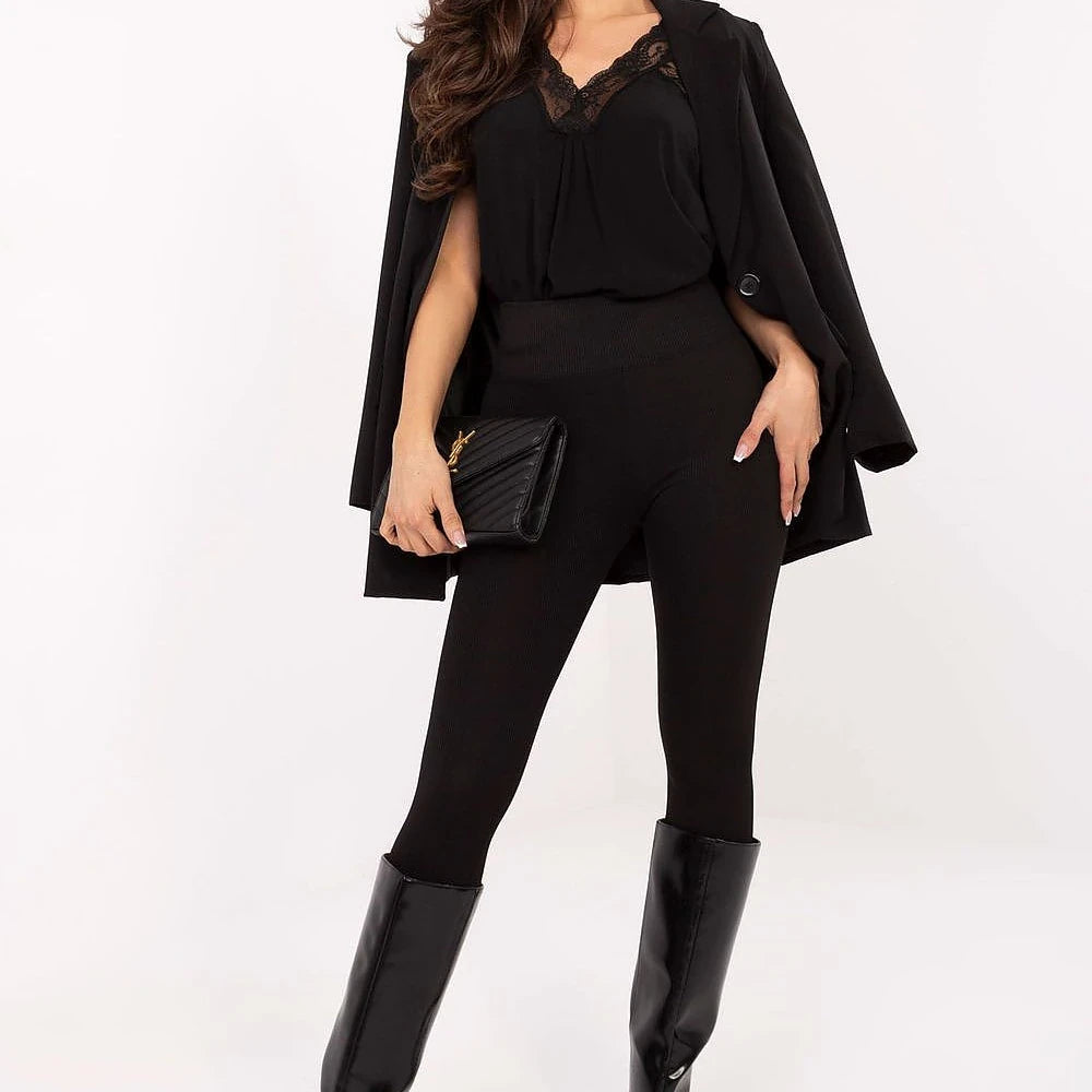 Women's Ribbed High-Waist Leggings