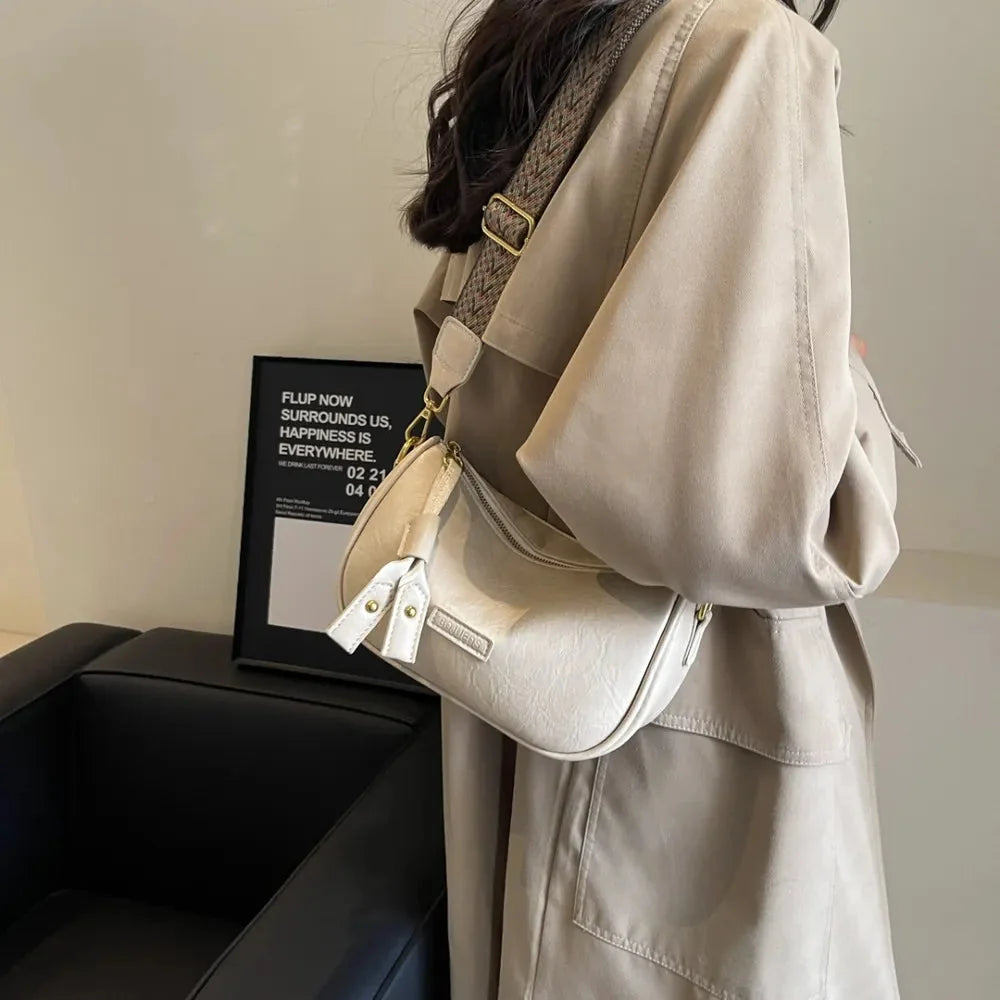 Medium PU Leather Shoulder Bag