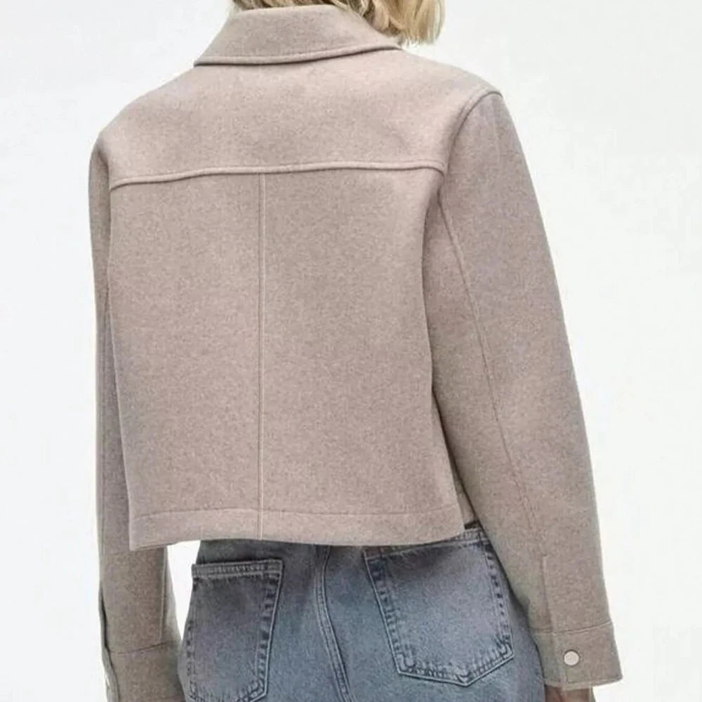 Snap Down Long Sleeve Jacket