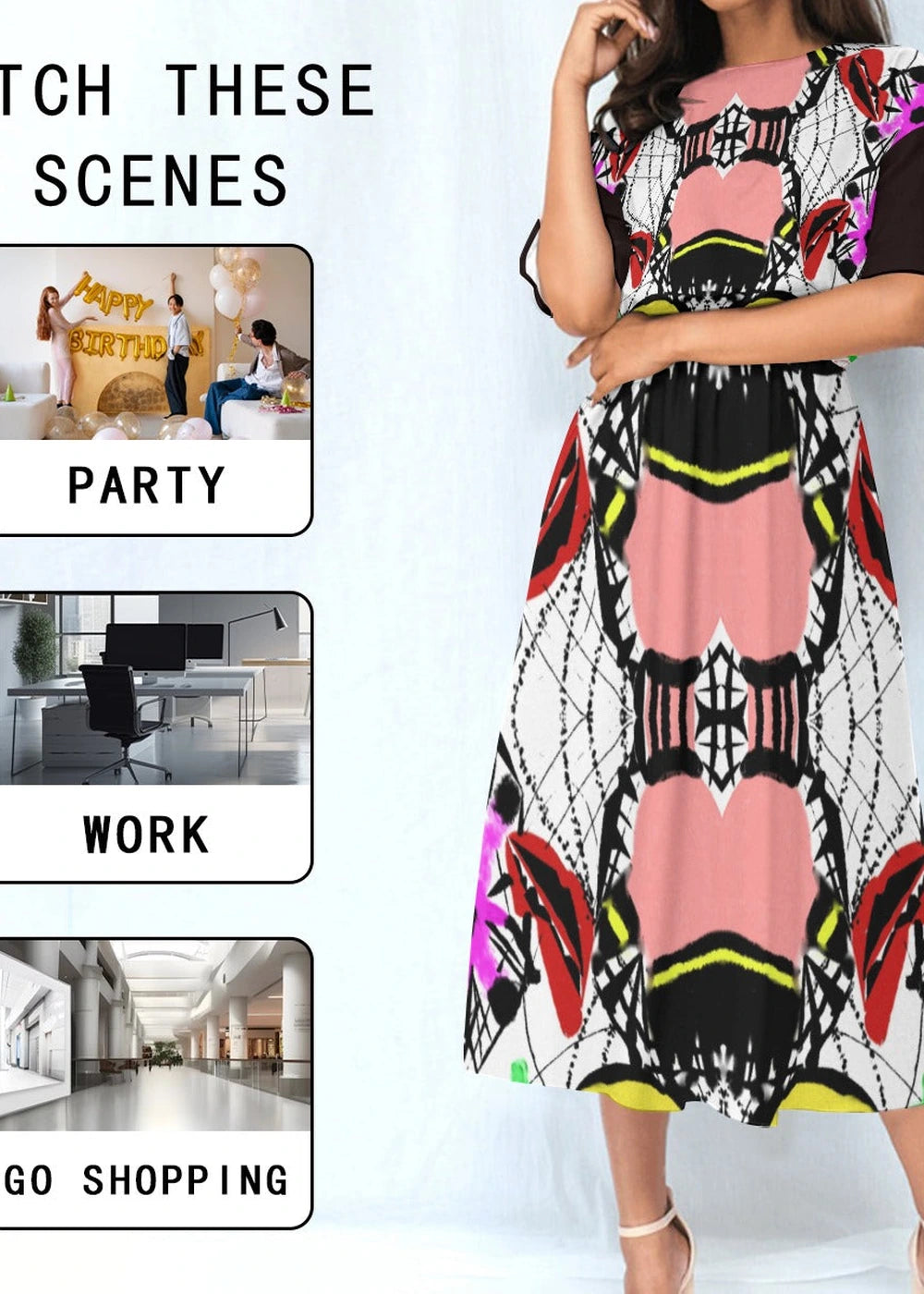 All-Over Women's Elastic Waist Dress