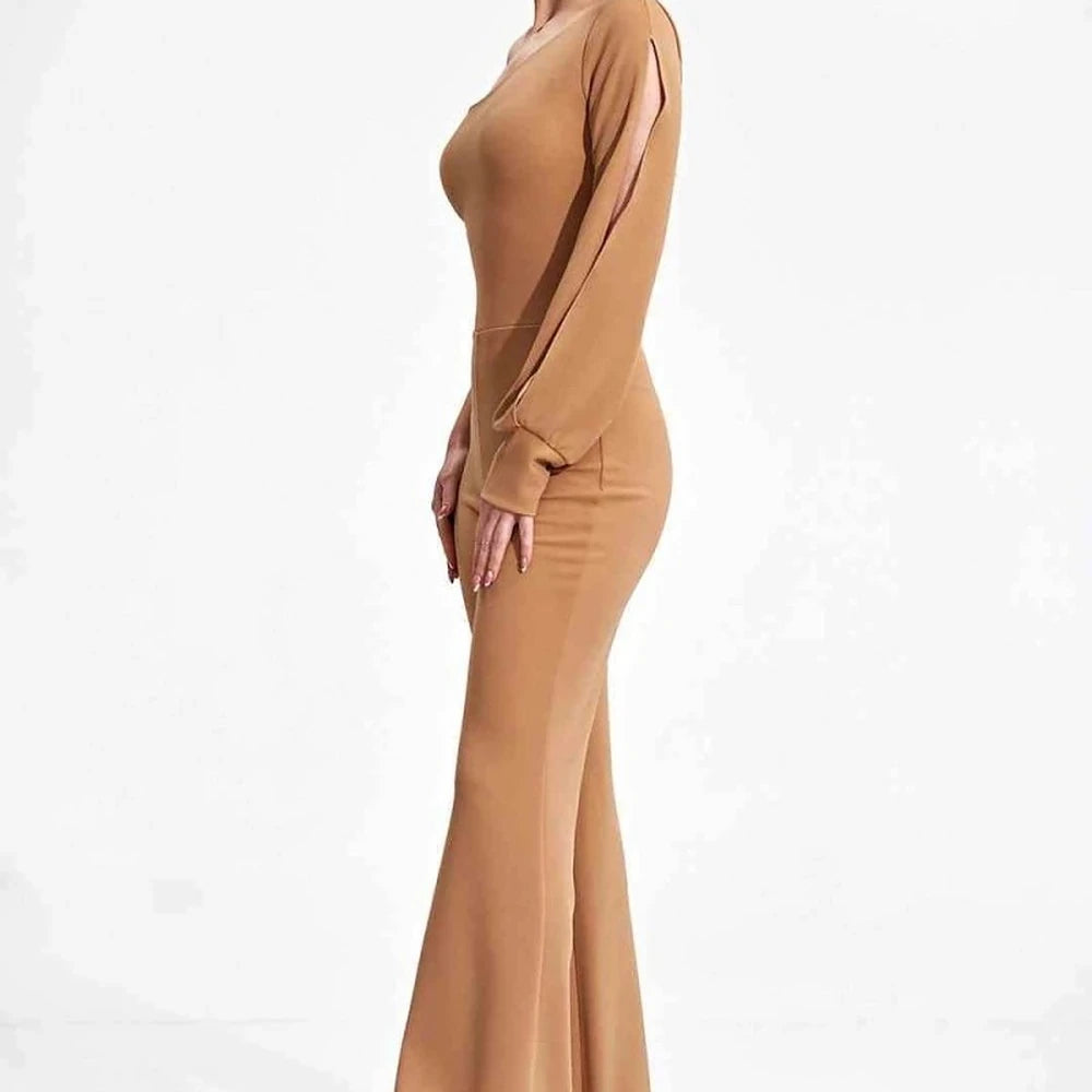Polyester Spandex Wide Leg Jumpsuit