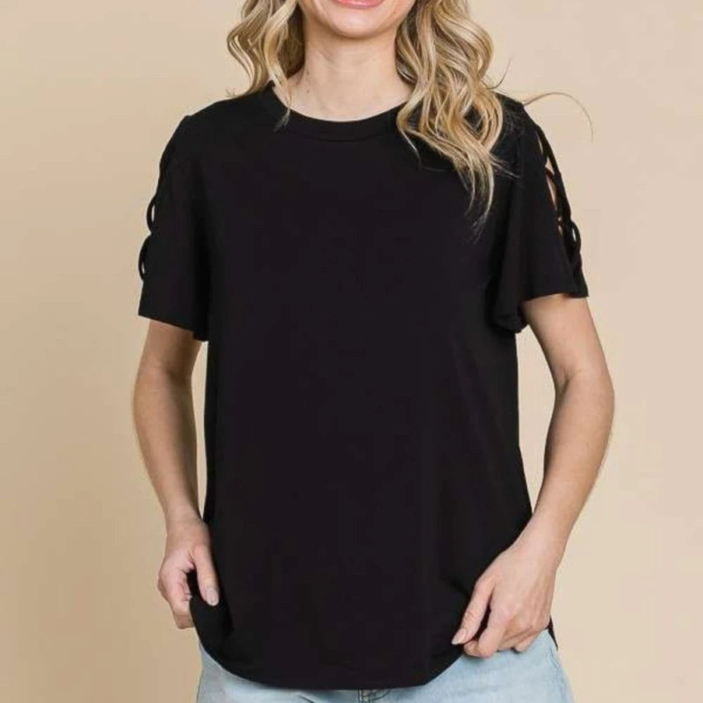 Crisscross Short Sleeve T-Shirt