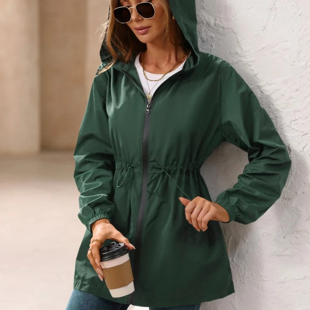 Waterproof Long Sleeve Hooded Windbreaker