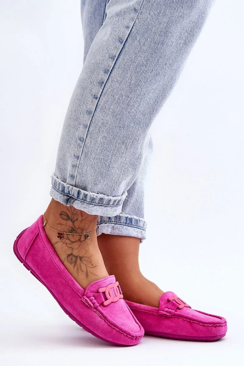 Women's Eco-Suede Moccasins with Decorative Accent