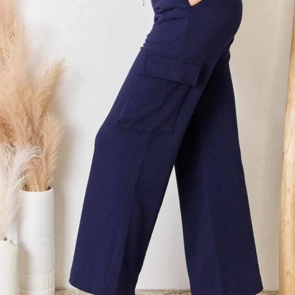 Relaxed Cargo Wide Leg Pants