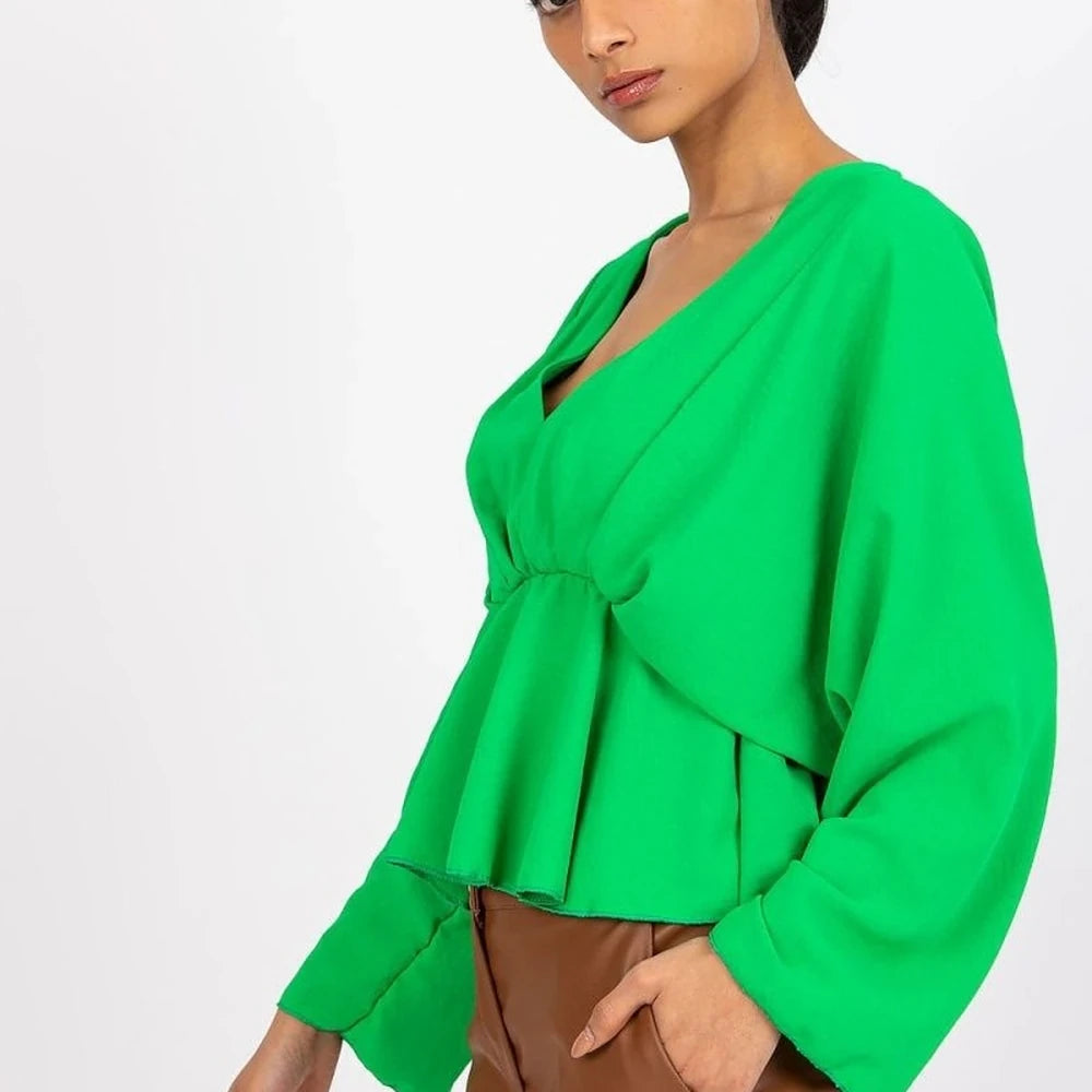 Loose Fit Wide Sleeve Blouse
