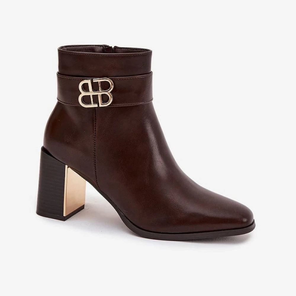 Women's Ankle Boots with Column Heel