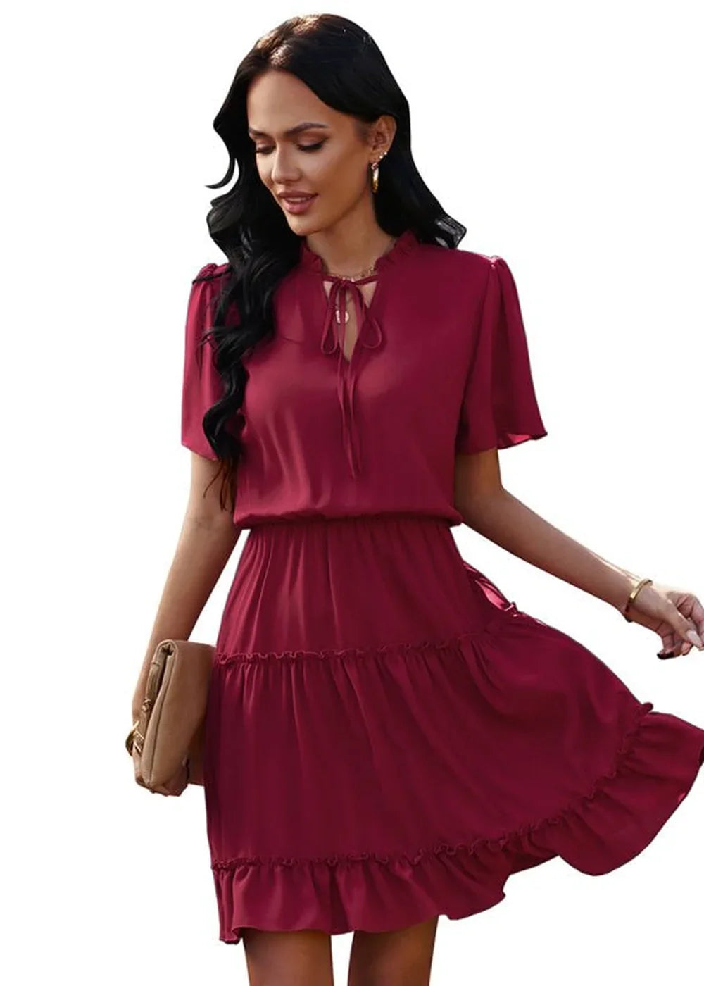 polyester with a pattern, true to size fit.
