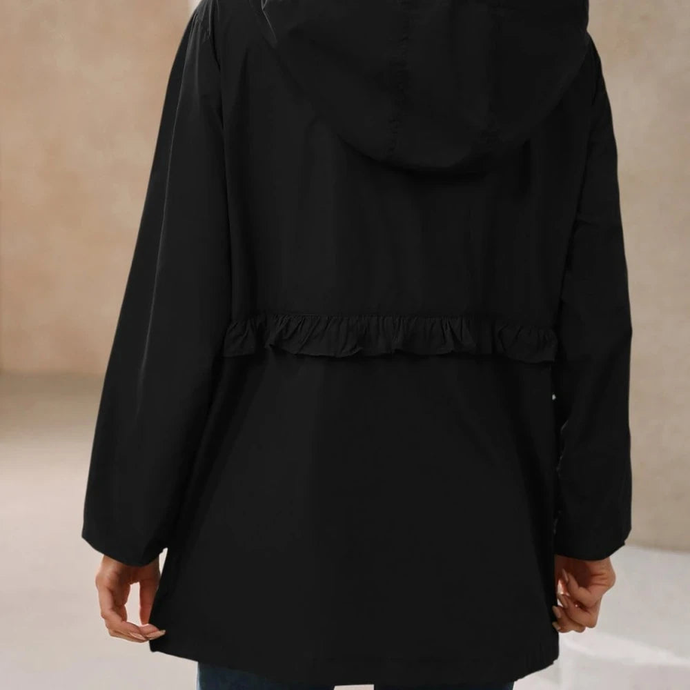 Waterproof Hooded Long Sleeve Windbreaker Jacket