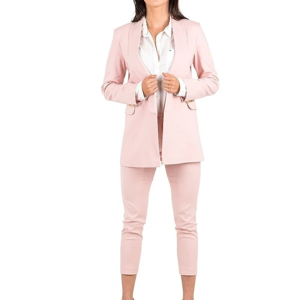 Extended Cotton Blend Jacket with Pockets