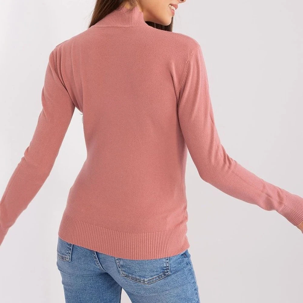 Striped Turtleneck Long Sleeve Sweater