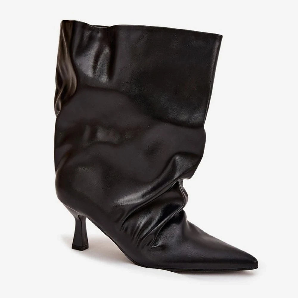 Women's Black Eco-Leather Ankle Boots