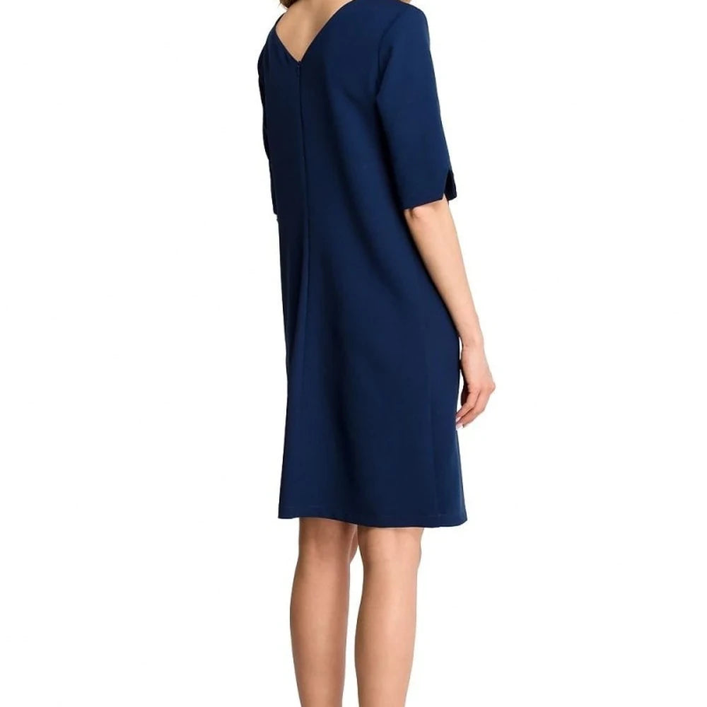 Polyester Spandex Back Neckline Dress