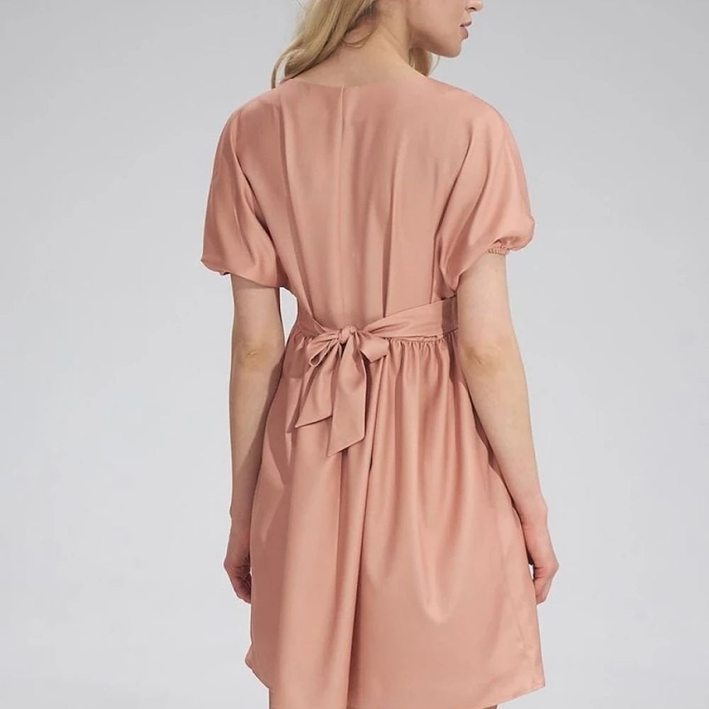 Sweetheart Neckline Buffet Sleeve Dress