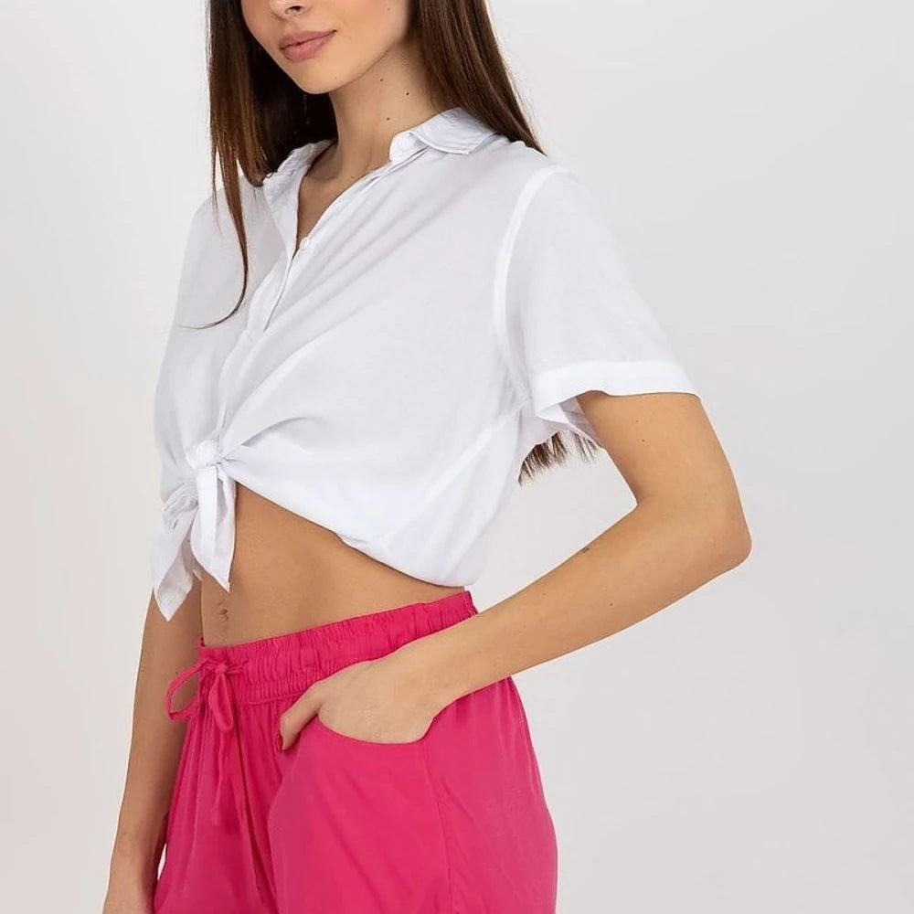 Women's Elastic Waist Shorts with Tie