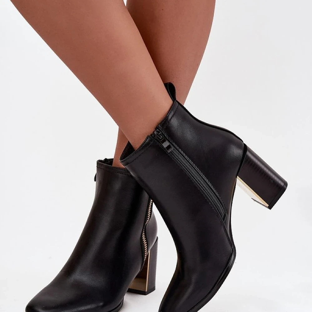 Women's Black Heel Ankle Boots