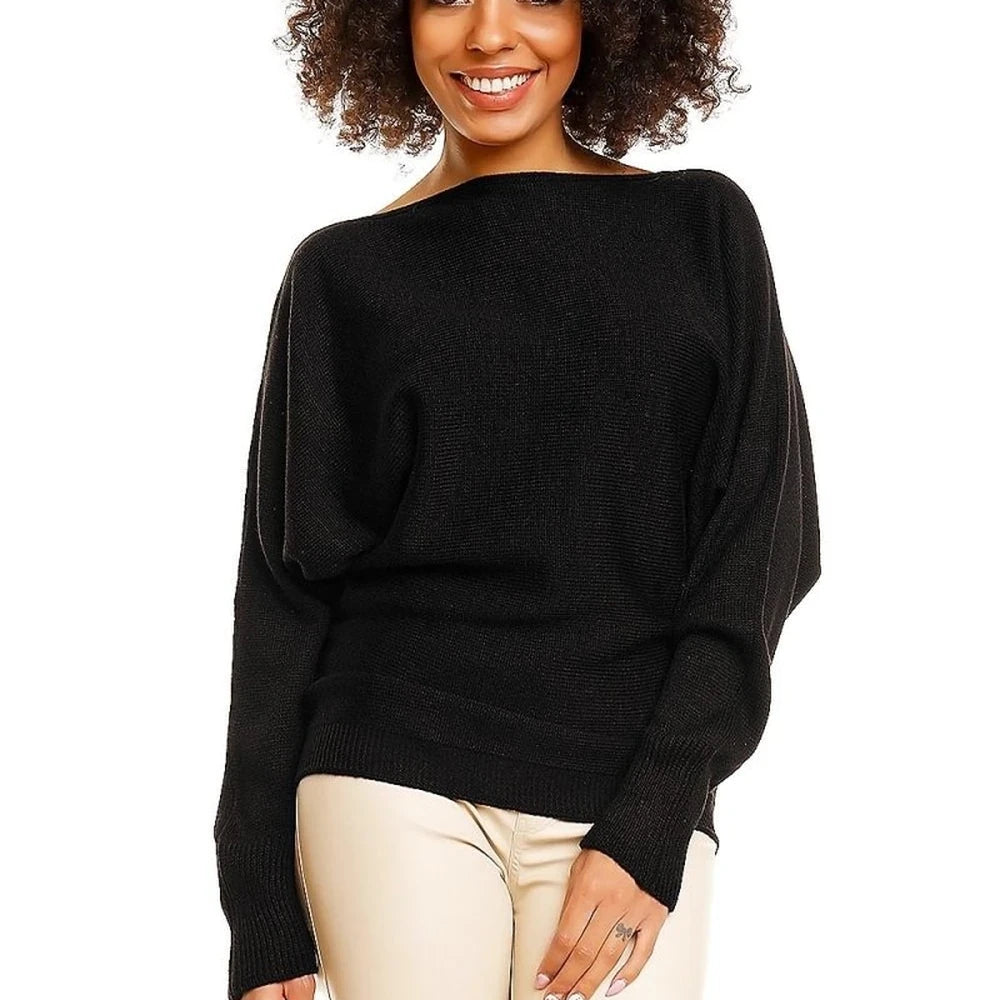 Oversize Pregnancy Sweater with Boat Neck