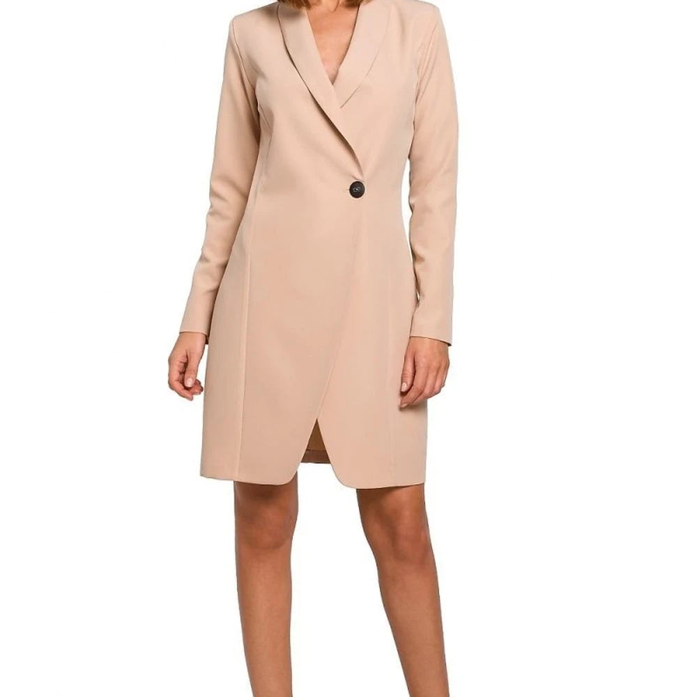 Jacket Cut Dress with Button Detail