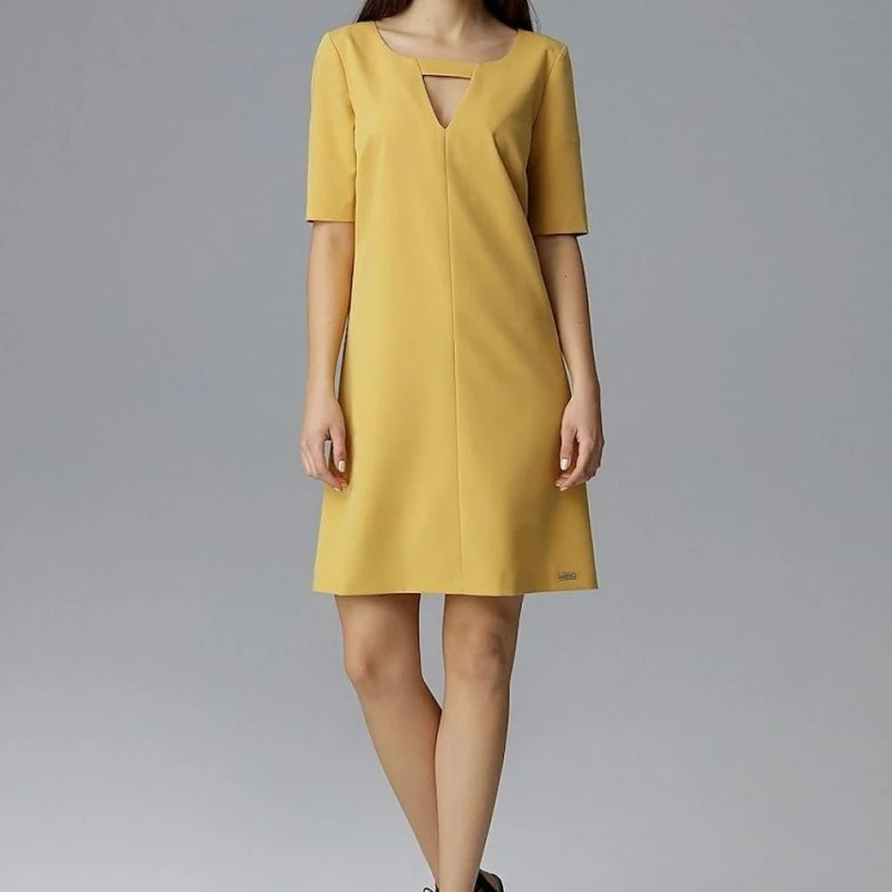 Casual Day Dress with 3/4 Sleeves