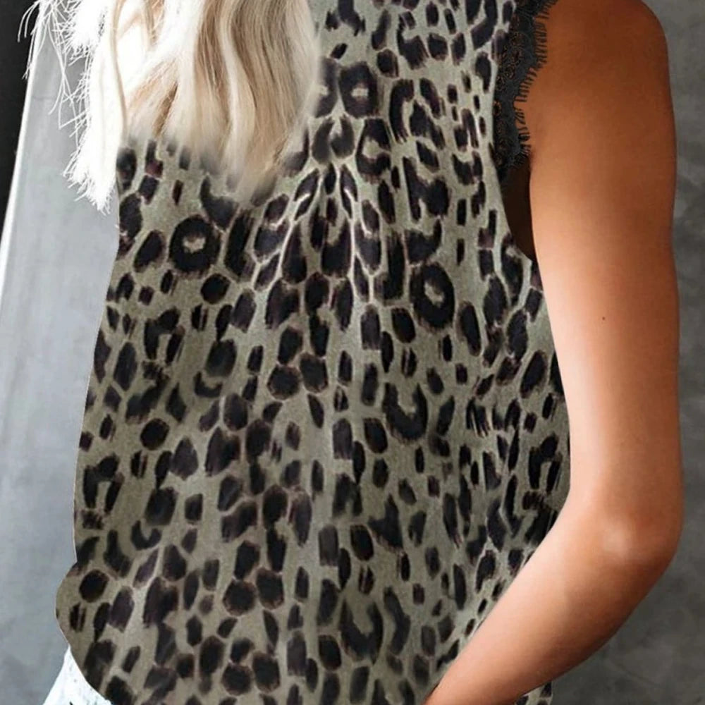 Lace Detail V-Neck Tank Top